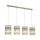 78936-006 Gold 4 Light over Island Fitting with Champagne Rods