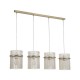 78936-006 Gold 4 Light over Island Fitting with Champagne Rods