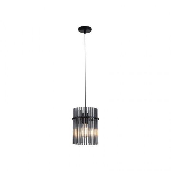 78931-006 Matt Black Pendant with Smoked Rods