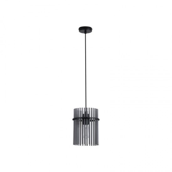 78931-006 Matt Black Pendant with Smoked Rods