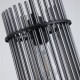 78931-006 Matt Black Pendant with Smoked Rods