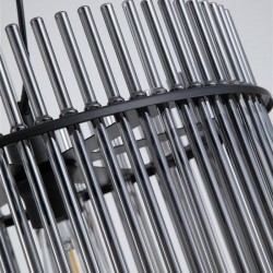 78933-006 Matt Black Pendant with Smoked Rods Ø 40 cm