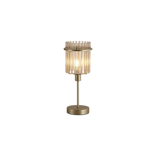 79188-006 Matt Gold Table Lamp with Champagne Rods