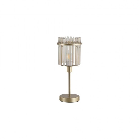 79188-006 Matt Gold Table Lamp with Champagne Rods