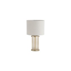 79190-006 Matt Gold & Champagne Glass Rods Table Lamp with White Linen Shade
