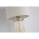 79190-006 Matt Gold & Champagne Glass Rods Table Lamp with White Linen Shade