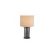 79191-006 Matt Black & Smoked Glass Rods Table Lamp with White Linen Shade