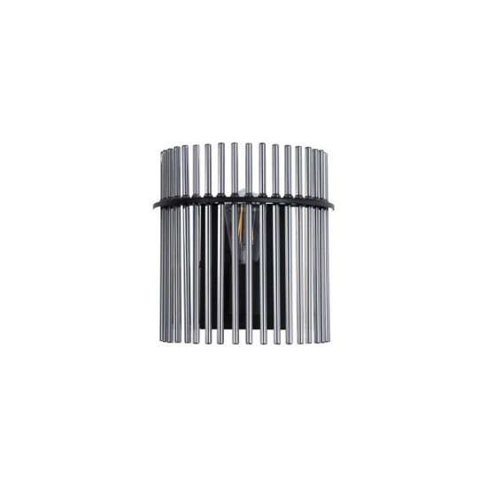 79194-006 Matt Black Wall Lamp with Smoked Rods
