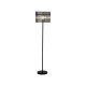 78935-006 Matt Black Floor Lamp with Smoked Rods
