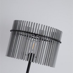 78935-006 Matt Black Floor Lamp with Smoked Rods