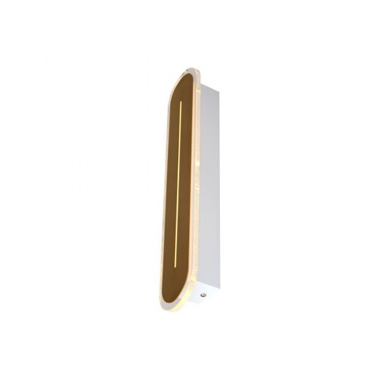 79196-006 Satin Brass LED Wall Lamp with Clear Acrylic