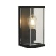 64607-006 Outdoor Clear & Black Lantern Wall Lamp