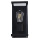 64607-006 Outdoor Clear & Black Lantern Wall Lamp