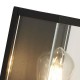 64607-006 Outdoor Clear & Black Lantern Wall Lamp