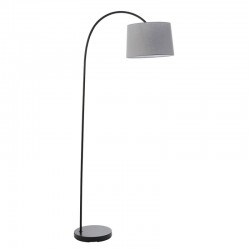 59150-001 Matt Black Floor Lamp with Grey Shade 59150-001 Matt Black Floor Lamp with Grey Shade