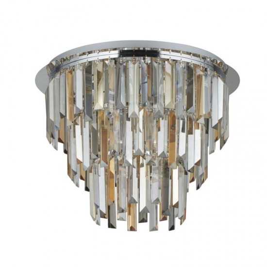 59532-006 Chrome 5 Light Ceiling Lamp with Crystal