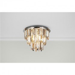 59532-006 Chrome 5 Light Ceiling Lamp with Crystal