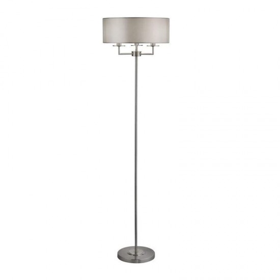 silver 3 light floor lamp