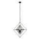 59603-006 Matt Black 3 Light Pendant with Clear Glass