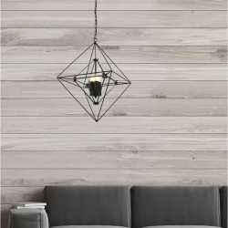 59603-006 Matt Black 3 Light Pendant with Clear Glass 