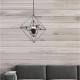 59603-006 Matt Black 3 Light Pendant with Clear Glass