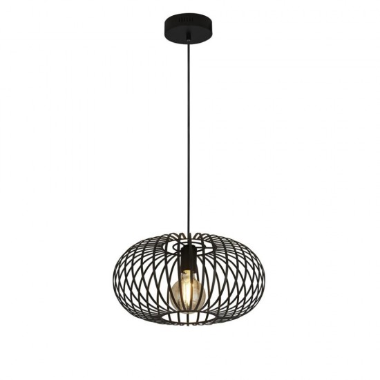 61913-006 Black Pendant Convertible to Semi-Flush