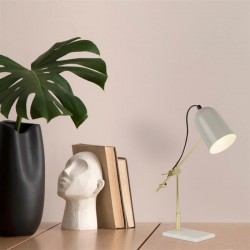 20875-006 Grey & Gold Desk Lamp with Marble Base