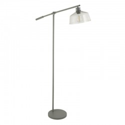 20876-006 Grey Floor Lamp with Clear Glass Shade
