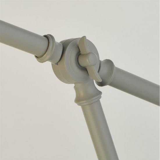20876-006 Grey Floor Lamp with Clear Glass Shade