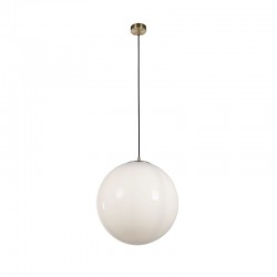 72019-006 Satin Brass Pendant with White Opal Glass 72019-006 Satin Brass Pendant with White Opal Glass