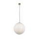 72019-006 Satin Brass Pendant with White Opal Glass