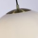 72019-006 Satin Brass Pendant with White Opal Glass