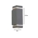 75501-006 Grey Up & Down Wall Lamp