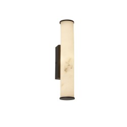 79204-006 Matt Black LED Wall Lamp with Marble Resin Diffuser