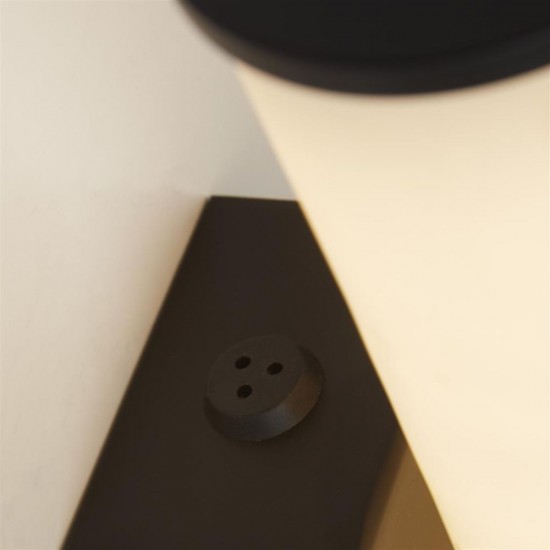 79204-006 Matt Black LED Wall Lamp with Marble Resin Diffuser
