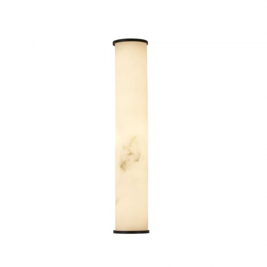 79204-006 Matt Black LED Wall Lamp with Marble Resin Diffuser