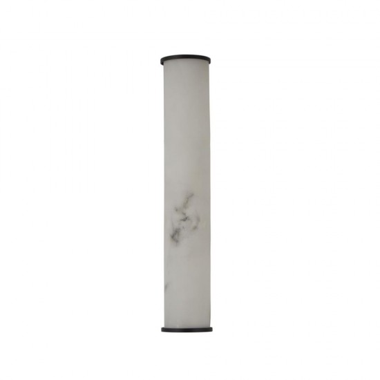 79204-006 Matt Black LED Wall Lamp with Marble Resin Diffuser