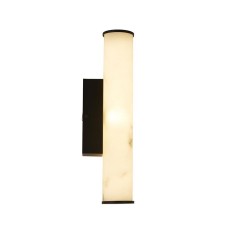 79204-006 Matt Black LED Wall Lamp with Marble Resin Diffuser
