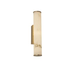 79205-006 Matt Gold LED Wall Lamp with Marble Resin Diffuser