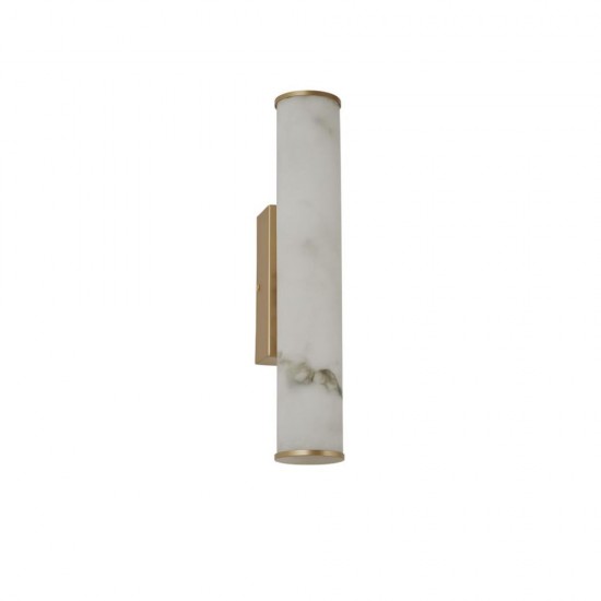 79205-006 Matt Gold LED Wall Lamp with Marble Resin Diffuser
