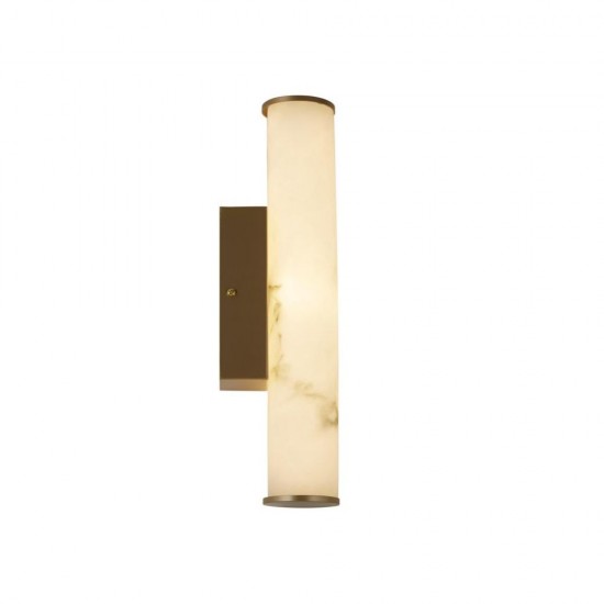 79205-006 Matt Gold LED Wall Lamp with Marble Resin Diffuser