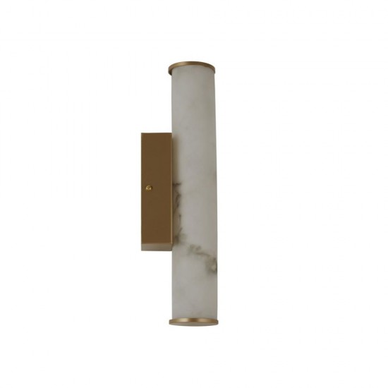 79205-006 Matt Gold LED Wall Lamp with Marble Resin Diffuser