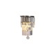 79207-006 Antique Brass 2 Light Wall Lamp with Clear Crystal
