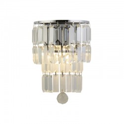 75412-006 Chrome 2 Light Wall Lamp with Crystal 75412-006 Chrome 2 Light Wall Lamp with Crystal