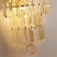 75413-006 Satin Brass 2 Light Wall Lamp with Champagne Crystal