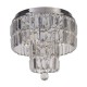 72024-006 Chrome 4 Light Flush with Crystal