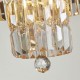 72025-006 Satin Brass 4 Light Flush with Champagne Crystal