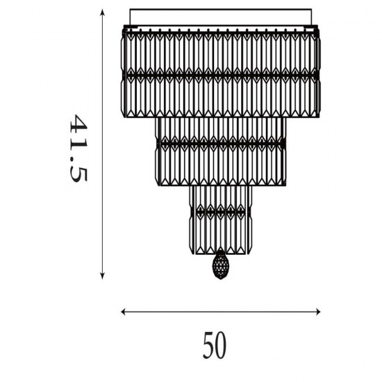 79209-006 Antique Brass 6 Light Flush with Clear Crystal