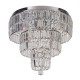 72026-006 Chrome 6 Light Flush with Crystal