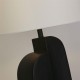75479-006 Matt Black Ceramic Table Lamp with White Linen Shade